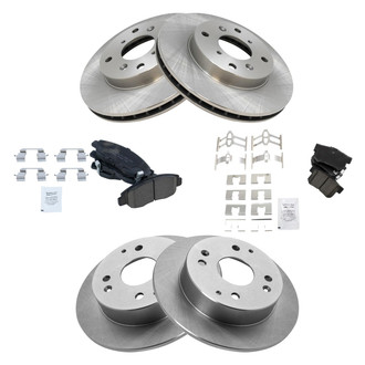 TRQ® - Front and Rear Disc Brake Kit with Ceramic Pads