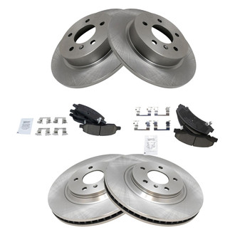 TRQ® - Front and Rear Disc Brake Kit with Ceramic Pads