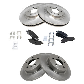 TRQ® - Disc Brake Kit with Semi-Metallic Pads