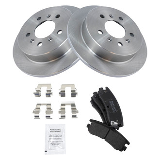 TRQ® - Rear Disc Brake Kit with Semi-Metallic Pads