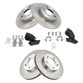 TRQ® - Front and Rear Disc Brake Kit with Ceramic Pads