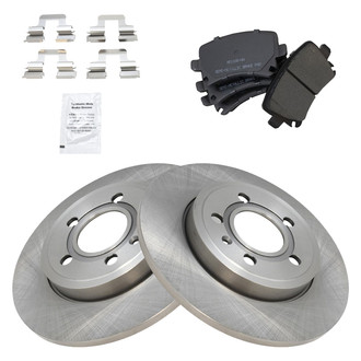 TRQ® - Rear Disc Brake Kit with Semi-Metallic Pads
