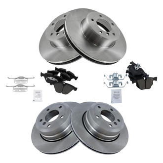 TRQ® - Front and Rear Disc Brake Kit with Ceramic Pads