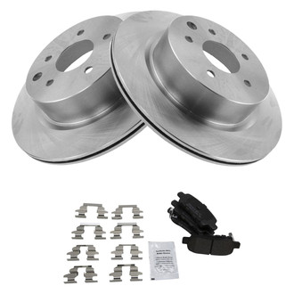 TRQ® - Rear Disc Brake Kit with Semi-Metallic Pads