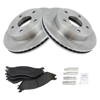 TRQ® - Disc Brake Kit with Semi-Metallic Pads