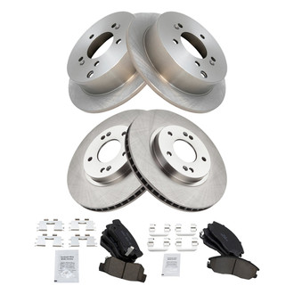 TRQ® - Front and Rear Disc Brake Kit with Ceramic Pads