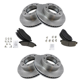 TRQ® - Front and Rear Disc Brake Kit with Ceramic Pads
