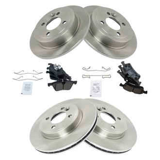 TRQ® - Front and Rear Disc Brake Kit with Ceramic Pads