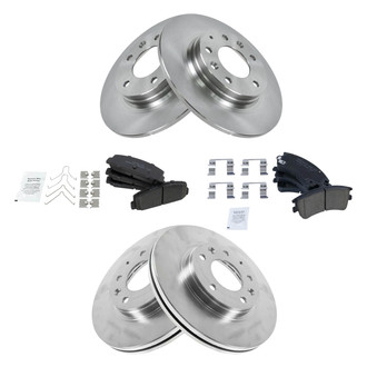 TRQ® - Front and Rear Disc Brake Kit with Ceramic Pads