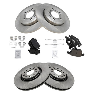 TRQ® - Front and Rear Disc Brake Kit with Ceramic Pads