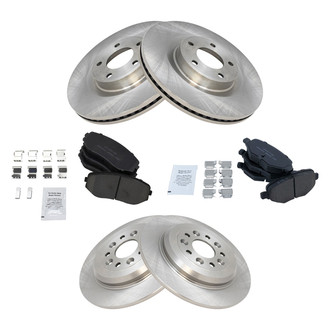 TRQ® - Front and Rear Disc Brake Kit with Ceramic Pads