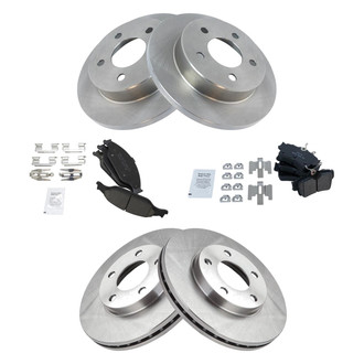 TRQ® - Front and Rear Disc Brake Kit with Ceramic Pads