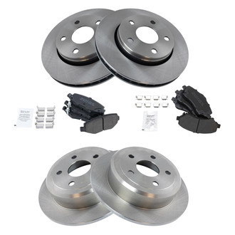 TRQ® - Disc Brake Kit with Semi-Metallic Pads