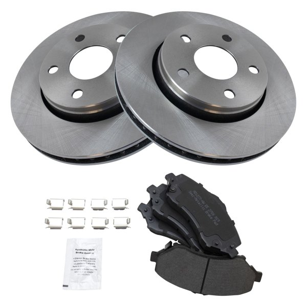 TRQ® - Front Disc Brake Kit with Semi-Metallic Pads