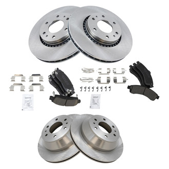 TRQ® - Front and Rear Disc Brake Kit with Ceramic Pads