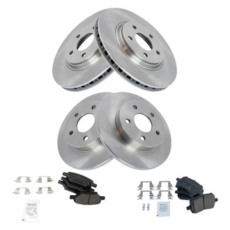 TRQ® - Front and Rear Disc Brake Kit with Ceramic Pads