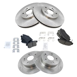 TRQ® - Front and Rear Disc Brake Kit with Ceramic Pads