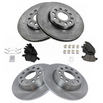 TRQ® - Front and Rear Disc Brake Kit with Ceramic Pads