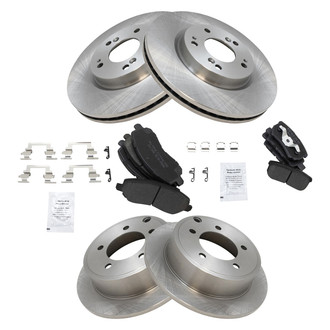 TRQ® - Disc Brake Kit with Semi-Metallic Pads