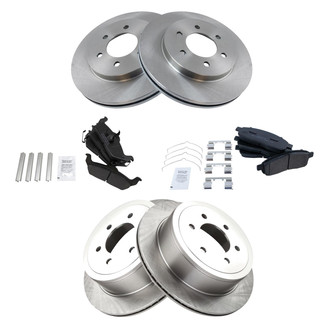 TRQ® - Disc Brake Kit with Semi-Metallic Pads