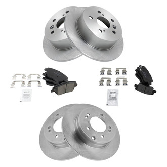 TRQ® - Front and Rear Disc Brake Kit with Ceramic Pads