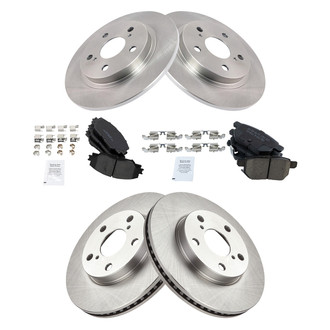 TRQ® - Front and Rear Disc Brake Kit with Ceramic Pads