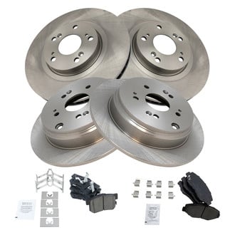 TRQ® - Front and Rear Disc Brake Kit with Ceramic Pads