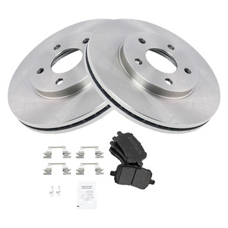 TRQ® - Front Disc Brake Kit with Semi-Metallic Pads