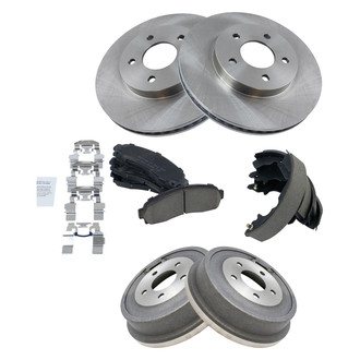 TRQ® - Disc and Drum Brake Kit with Ceramic Pads