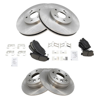 TRQ® - Front and Rear Disc Brake Kit with Ceramic Pads