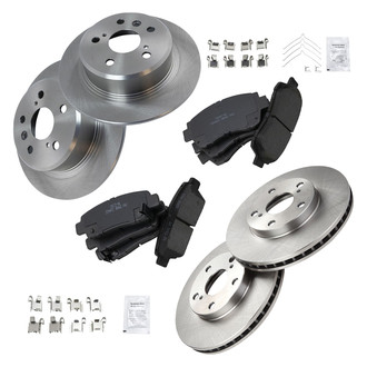 TRQ® - Front and Rear Disc Brake Kit with Ceramic Pads