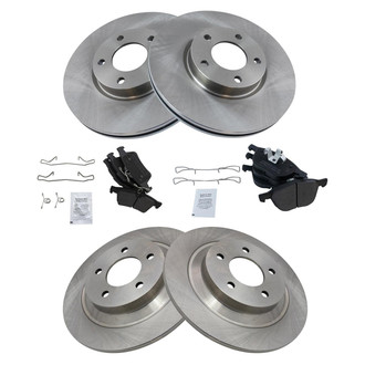 TRQ® - Disc Brake Kit with Semi-Metallic Pads