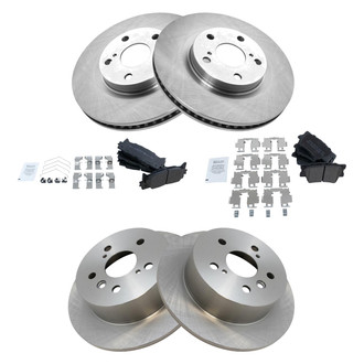 TRQ® - Disc Brake Kit with Semi-Metallic Pads