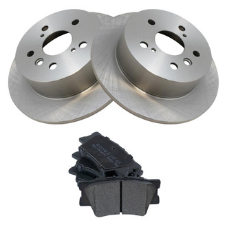 TRQ® - Rear Disc Brake Kit with Semi-Metallic Pads