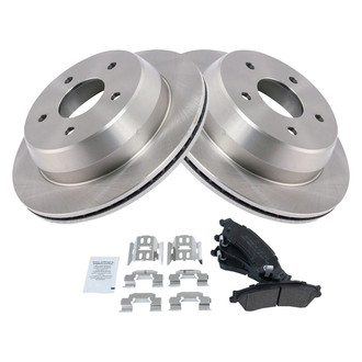 TRQ® - Rear Disc Brake Kit with Semi-Metallic Pads