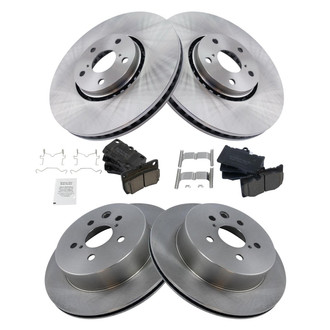 TRQ® - Front and Rear Disc Brake Kit with Ceramic Pads