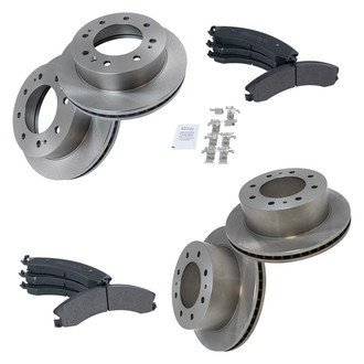 TRQ® - Disc Brake Kit with Semi-Metallic Pads