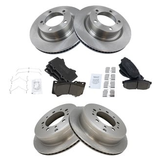 TRQ® - Front and Rear Disc Brake Kit with Ceramic Pads