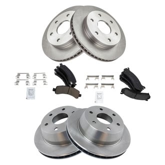 TRQ® - Front and Rear Disc Brake Kit with Ceramic Pads