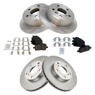 TRQ® - Front and Rear Disc Brake Kit with Ceramic Pads