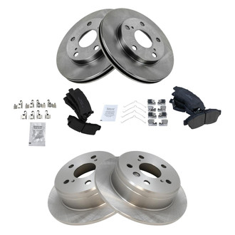 TRQ® - Front and Rear Disc Brake Kit with Ceramic Pads