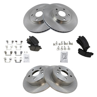 TRQ® - Front and Rear Disc Brake Kit with Ceramic Pads