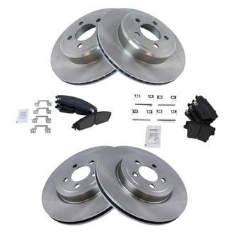 TRQ® - Front and Rear Disc Brake Kit with Ceramic Pads