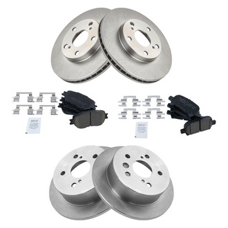 TRQ® - Front and Rear Disc Brake Kit with Ceramic Pads