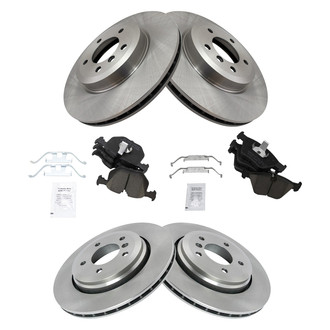 TRQ® - Front and Rear Disc Brake Kit with Ceramic Pads