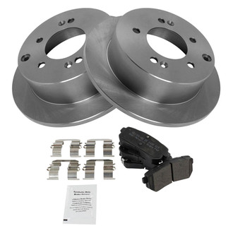 TRQ® - Rear Disc Brake Kit with Semi-Metallic Pads