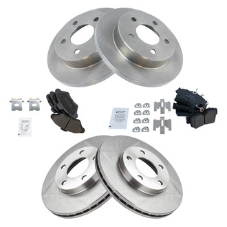 TRQ® - Front and Rear Disc Brake Kit with Ceramic Pads
