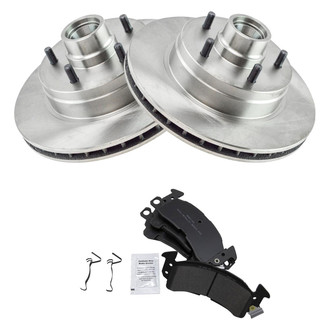 TRQ® - Disc Brake Kit with Semi-Metallic Pads