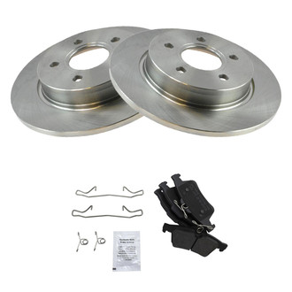 TRQ® - Rear Disc Brake Kit with Semi-Metallic Pads