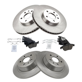 TRQ® - Front and Rear Disc Brake Kit with Ceramic Pads